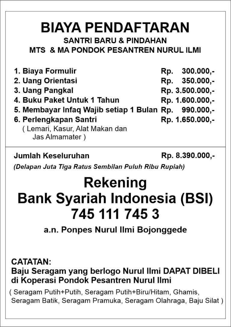 Brosur PSB Ponpes Nurul Ilmi